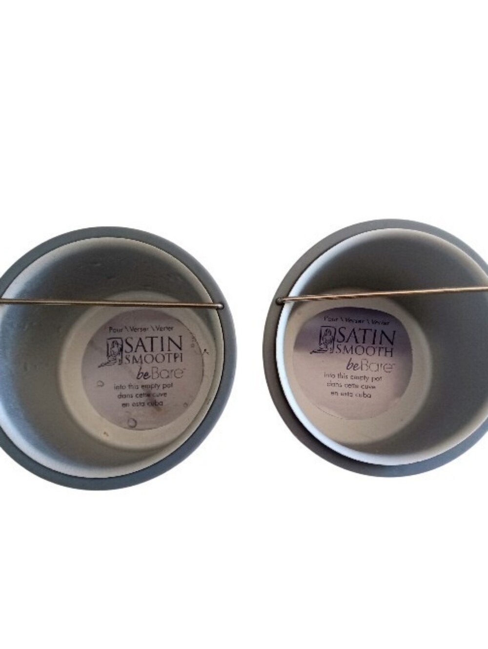 New Set Of 2 Satin Smooth Removable Metal Insert Pots For Wax Warmers 14Oz